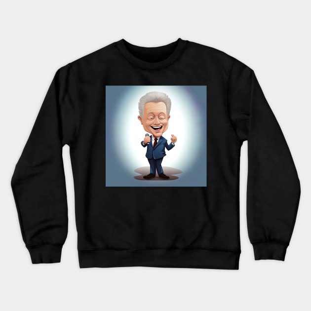 Bill Clinton Crewneck Sweatshirt by ComicsFactory